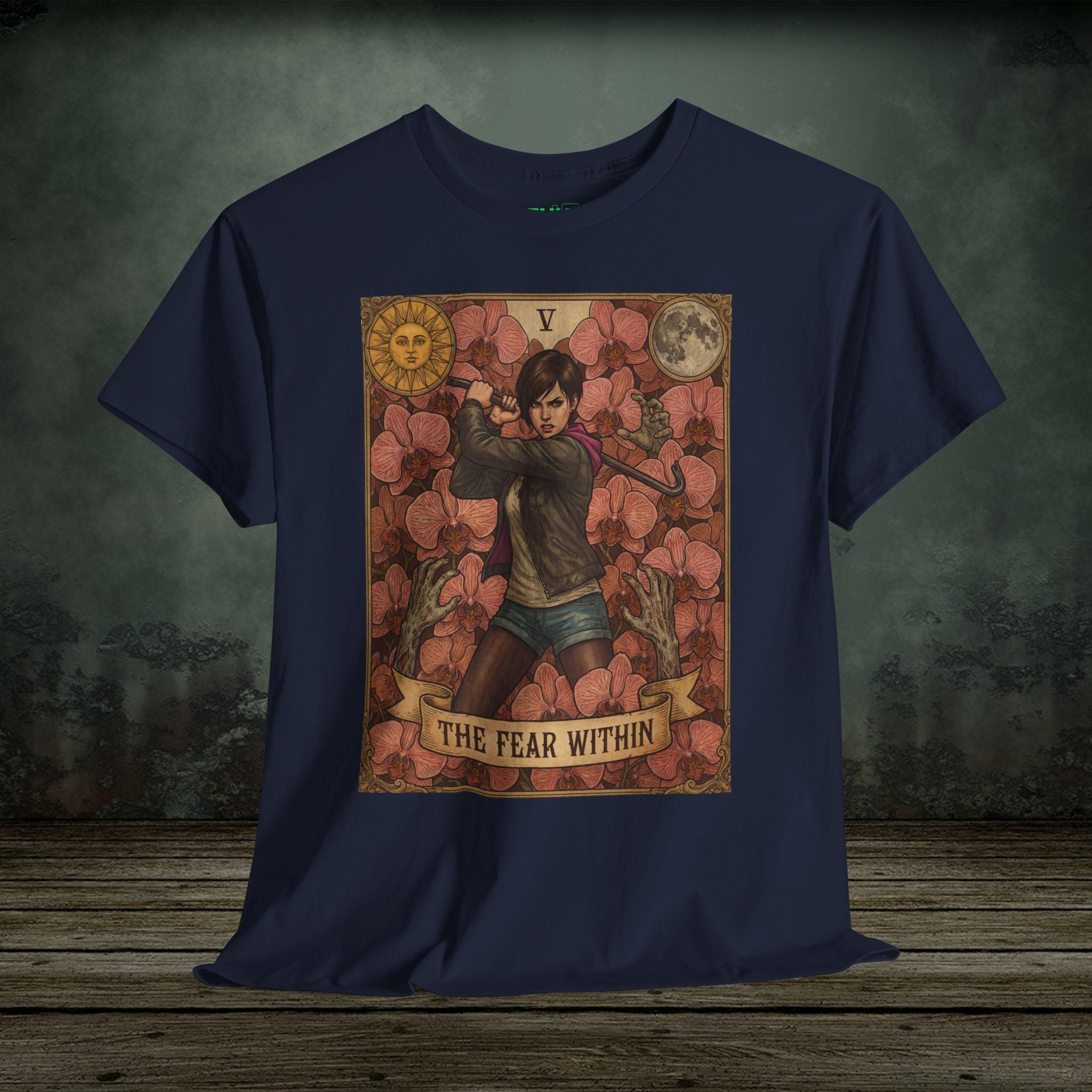 Moira Burton | Resident Evil Tarot Card | Vintage Retro Gaming T-Shirt