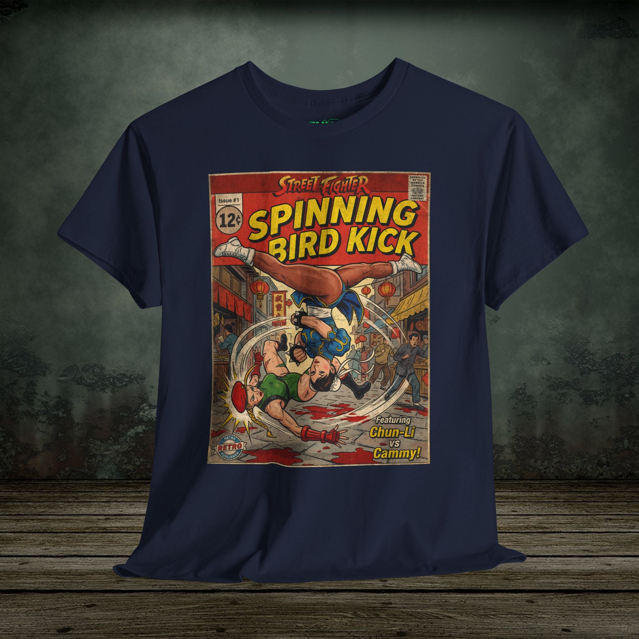 illustrated gaming t-shirt with comic book cover art style design by SukiPrime