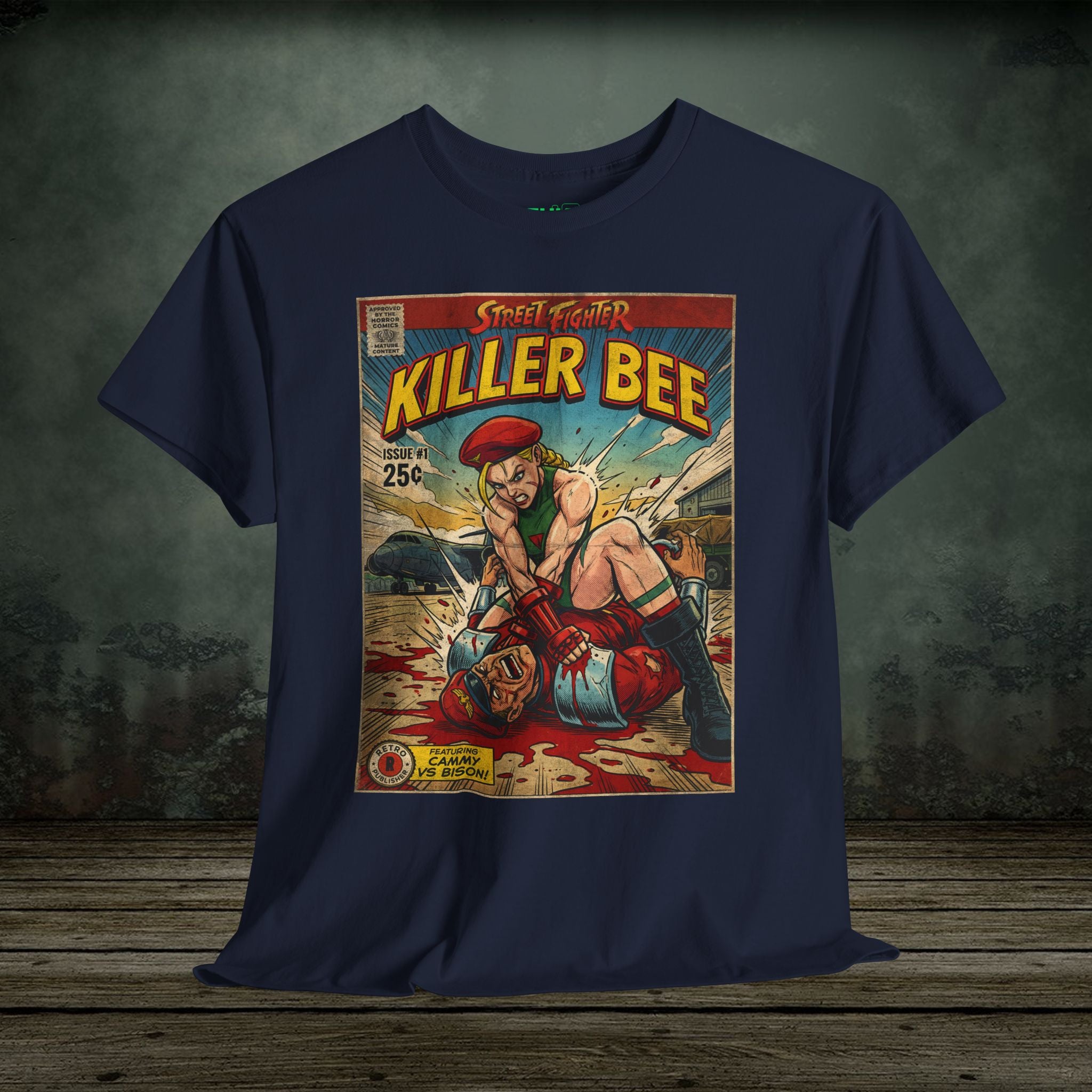 illustrated gaming t-shirt with comic book cover art style design by SukiPrime
