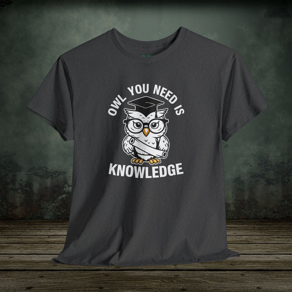 Owl You Need Is Knowledge T-Shirt – Funny Tee for Teachers & Owl Lovers