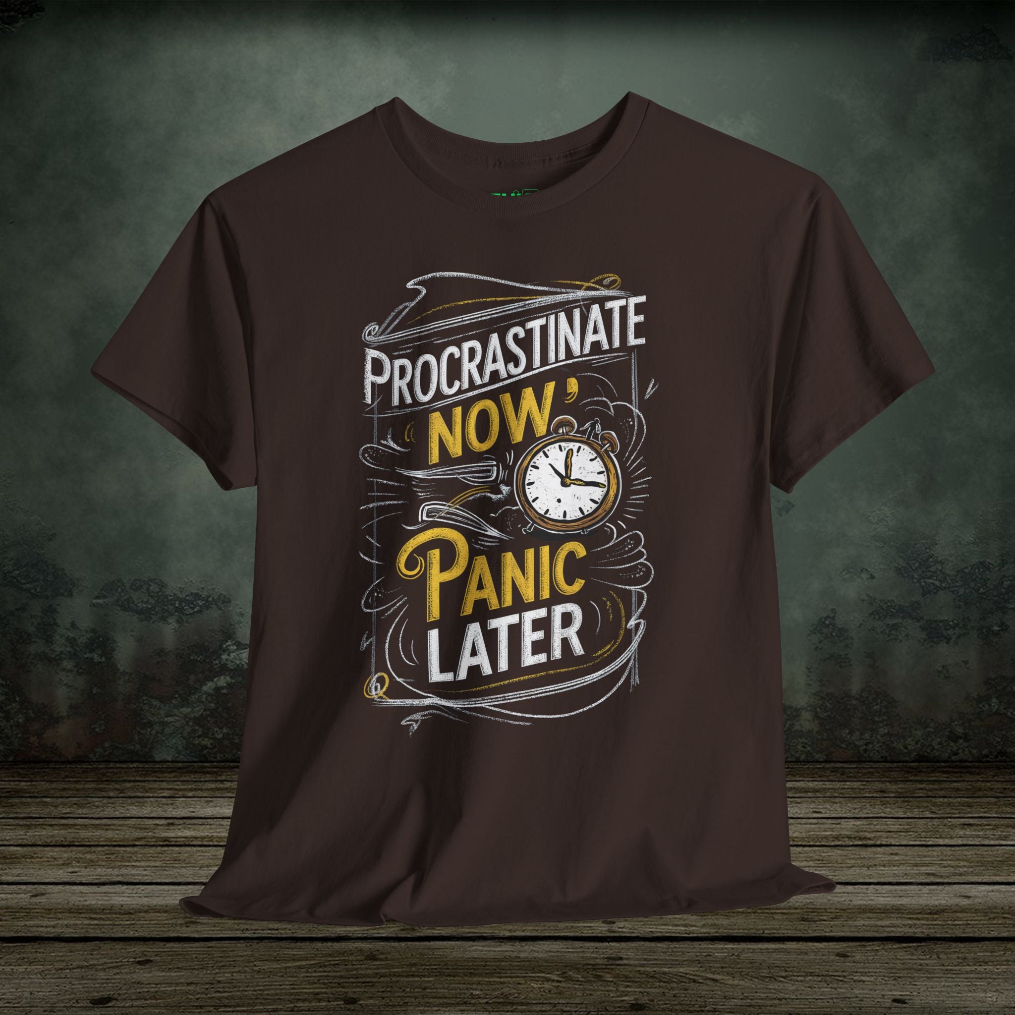 Panic Later | Funny T-Shirts | Best Humor Graphic Tees