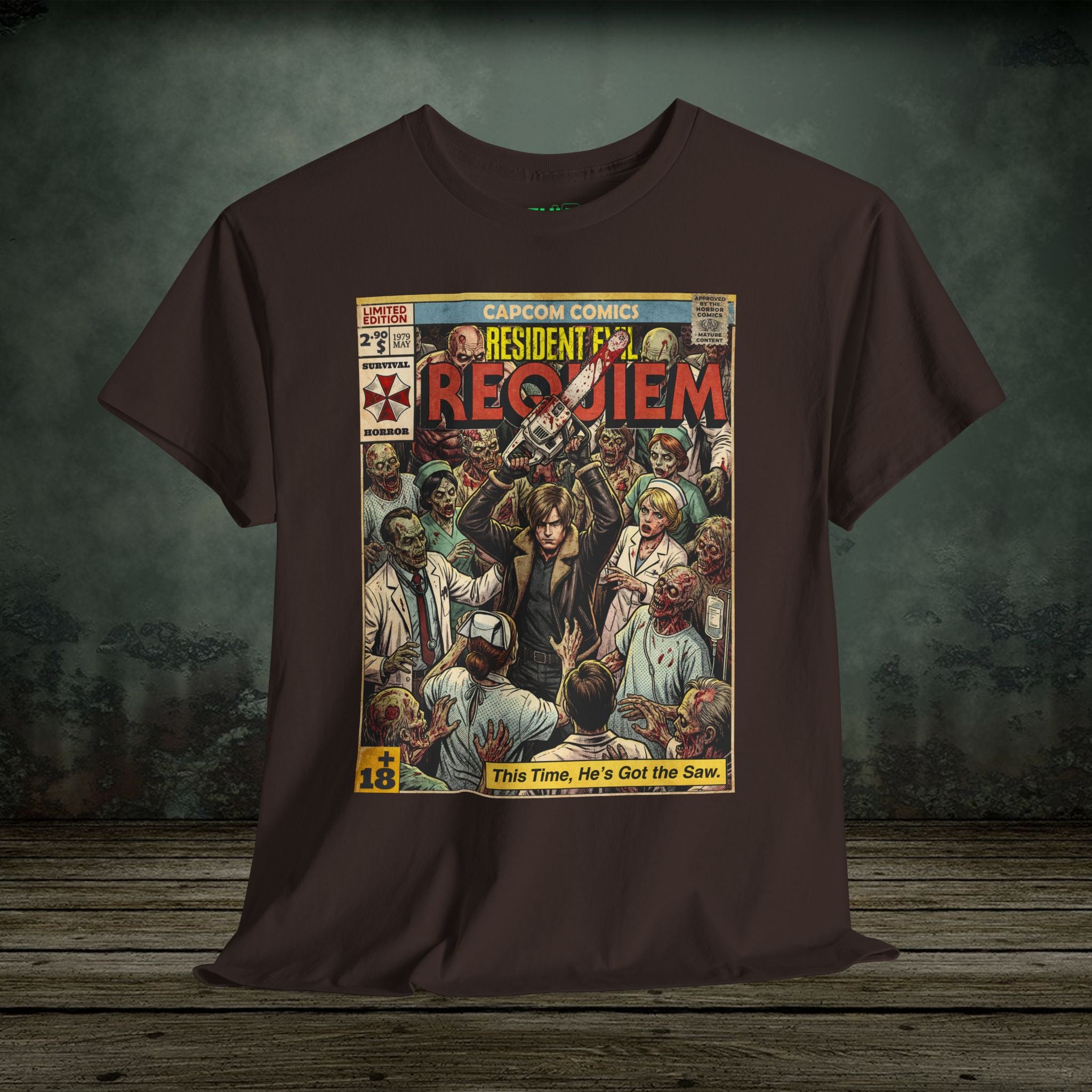 Resident Evil Requiem Comic Cover Art Retro Gaming T-Shirt by SukiPrime