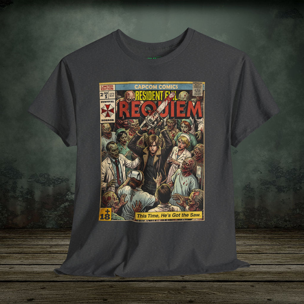Resident Evil Requiem Comic Cover Art Retro Gaming T-Shirt by SukiPrime
