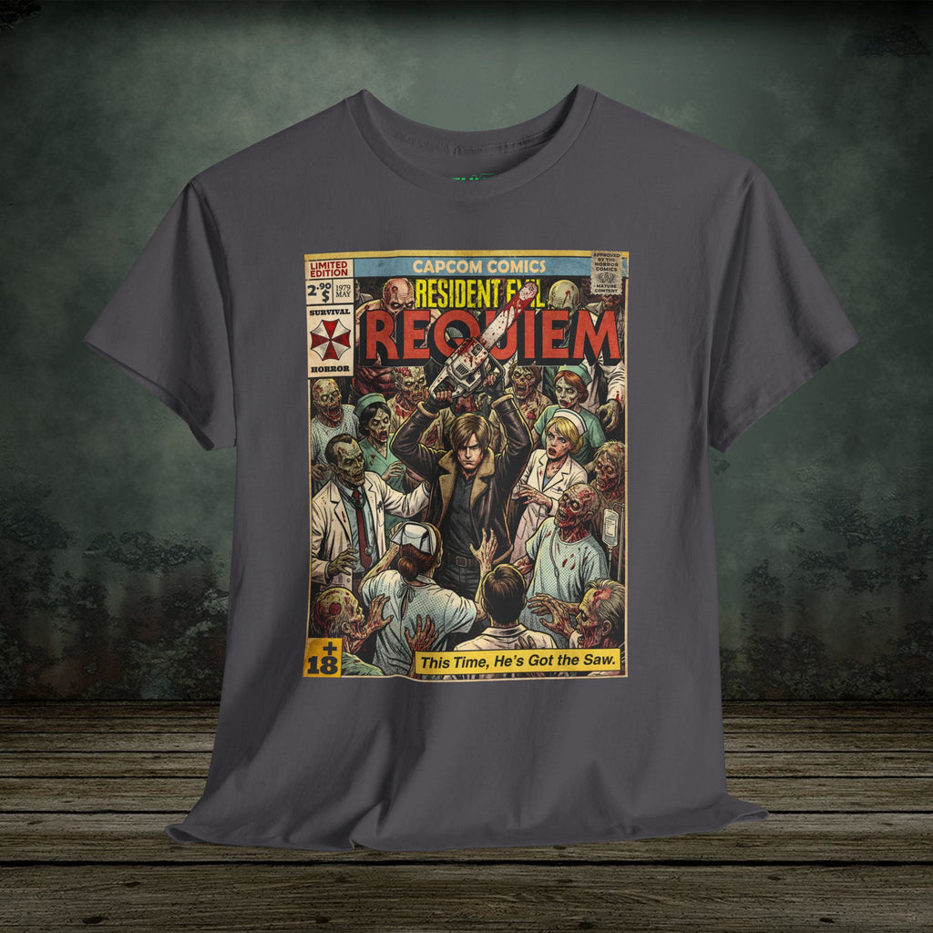 Resident Evil Requiem Comic Cover Art Retro Gaming T-Shirt by SukiPrime