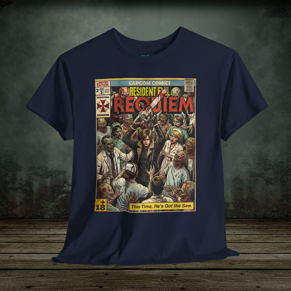 Resident Evil Requiem Comic Cover Art Retro Gaming T-Shirt by SukiPrime