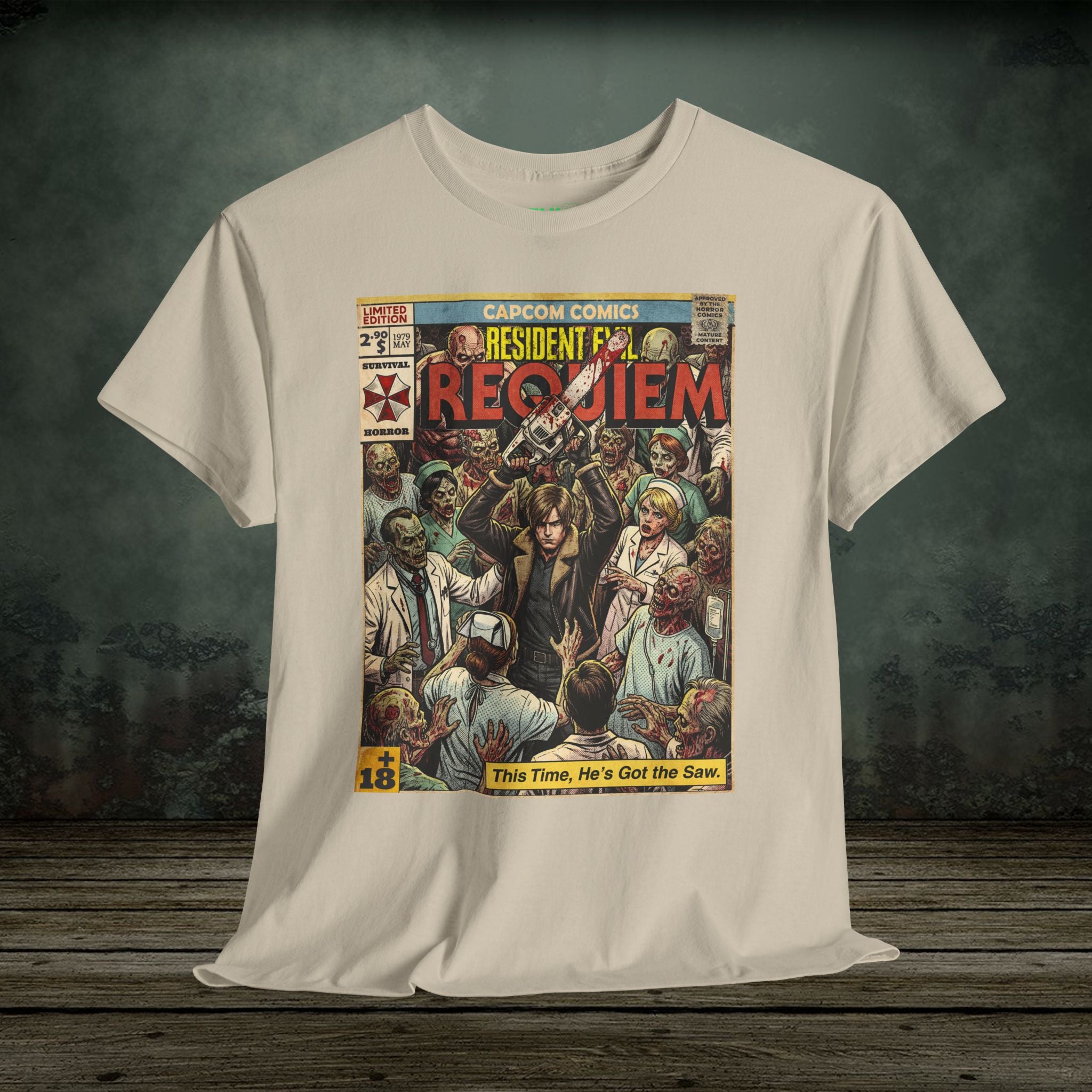 Resident Evil Requiem Comic Cover Art Gaming T-Shirt by SukiPrime