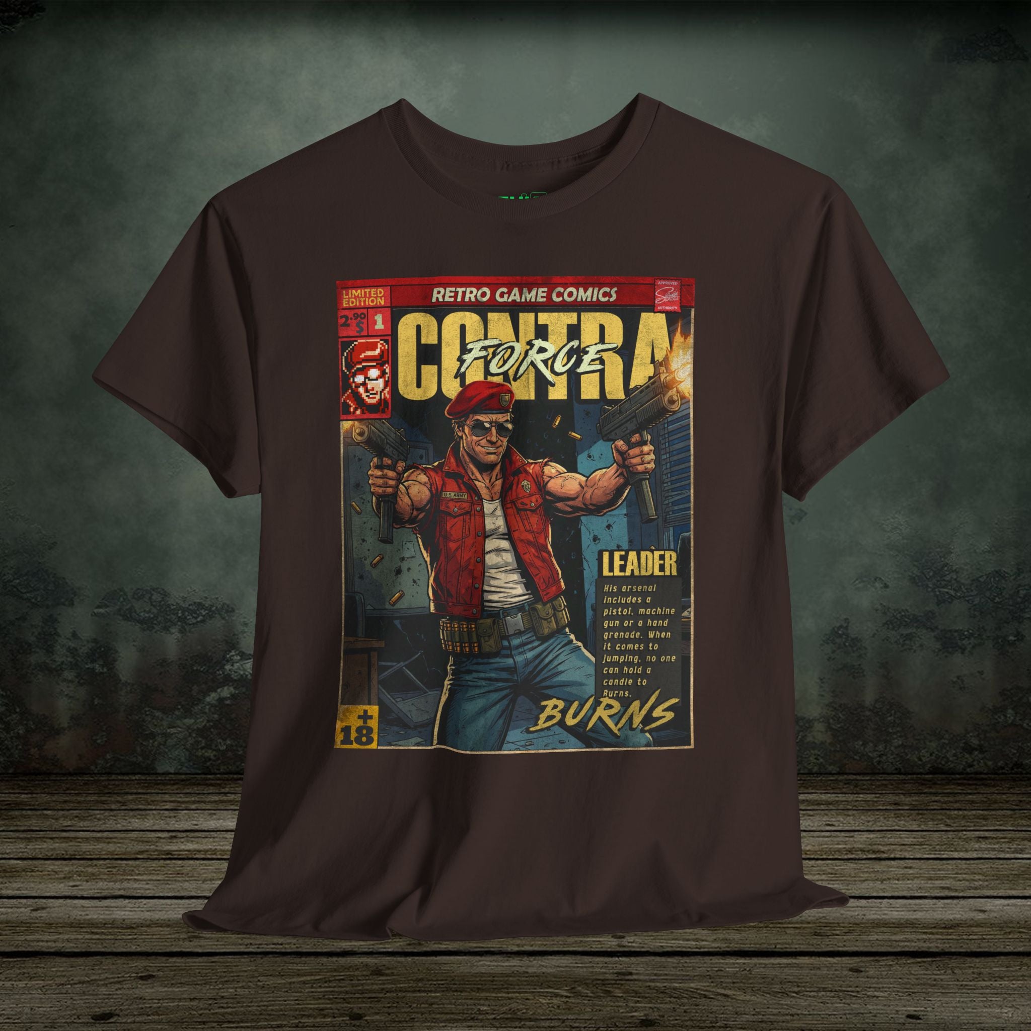 Retro and vintage gaming t-shirts inspired by classic arcade, fighting, survival horror, shooter, and action games. Premium cotton tees at SukiPrime.
