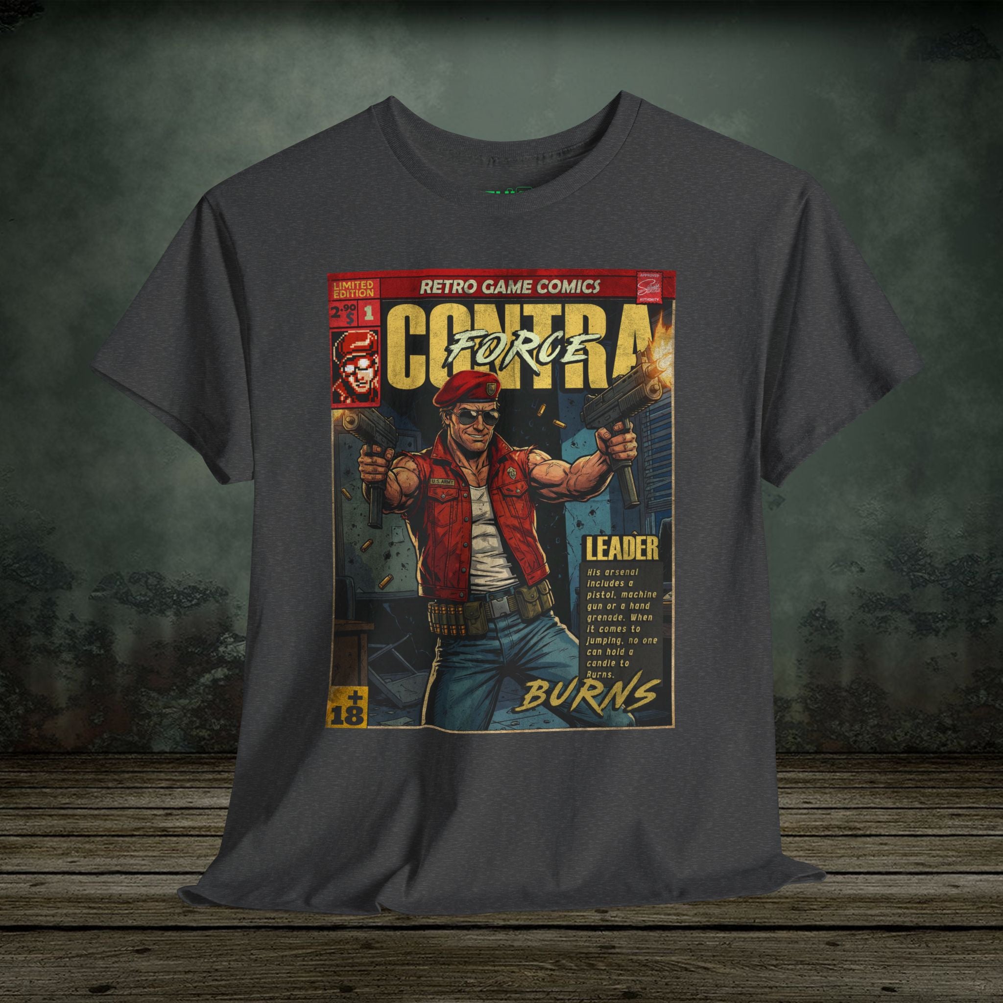 Retro and vintage gaming t-shirts inspired by classic arcade, fighting, survival horror, shooter, and action games. Premium cotton tees at SukiPrime.
