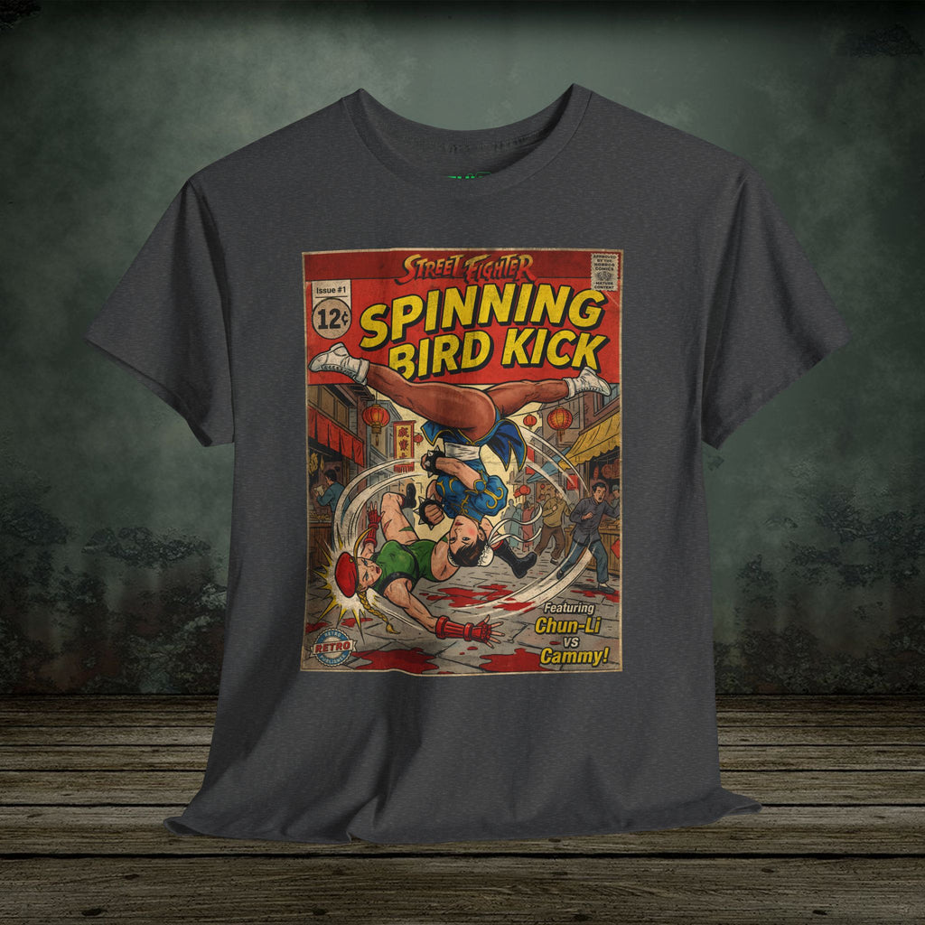 illustrated gaming t-shirt with comic book cover art style design by SukiPrime