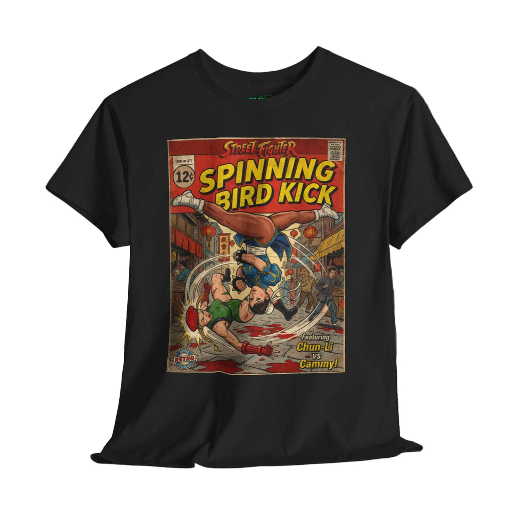 illustrated gaming t-shirt with comic book cover art style design by SukiPrime
