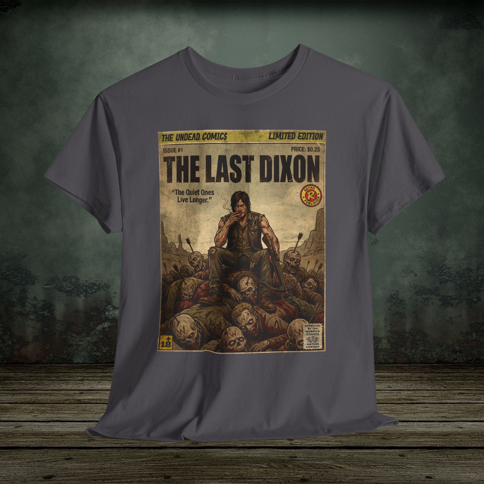 Retro Walking Dead TV Series Comic Art T-Shirt by SukiPrime