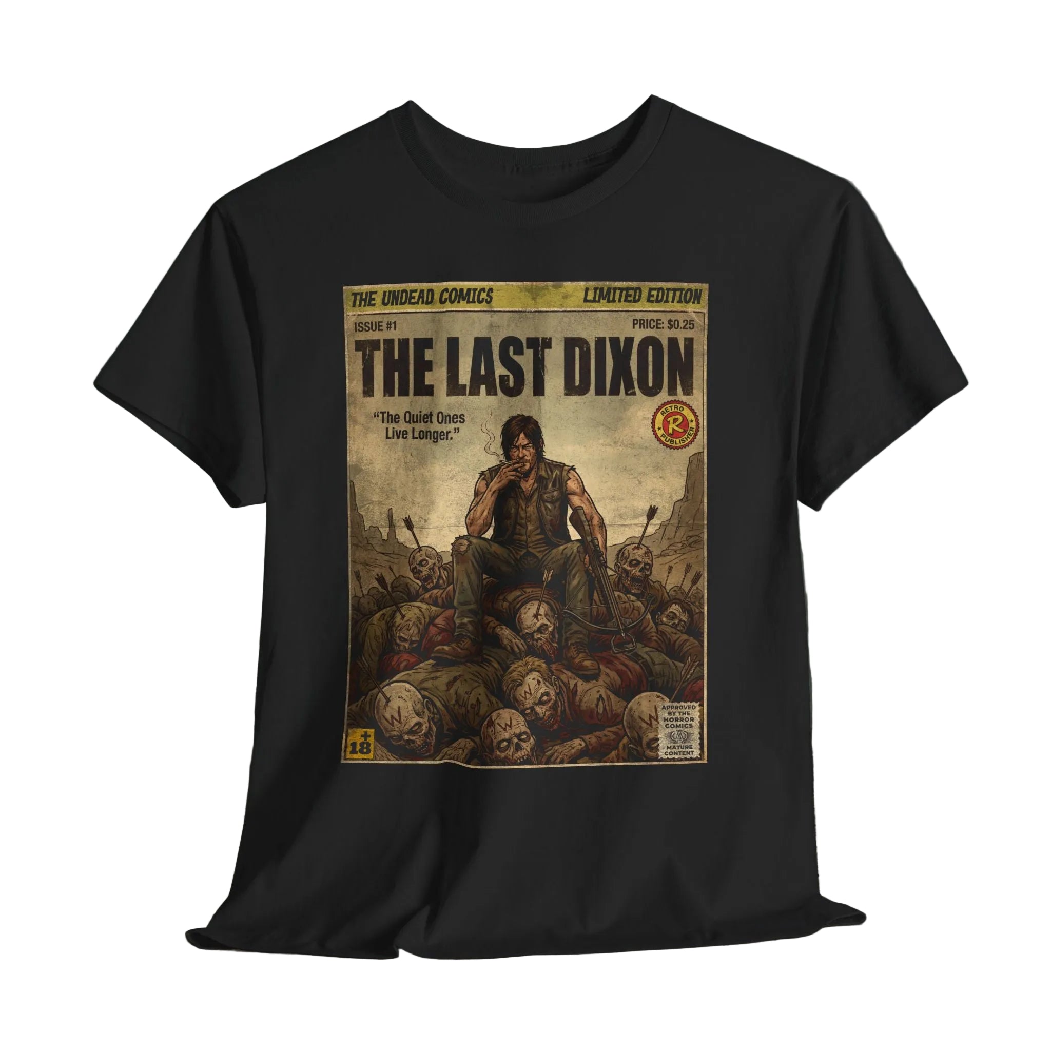 Retro Walking Dead TV Series Comic Art T-Shirt by SukiPrime