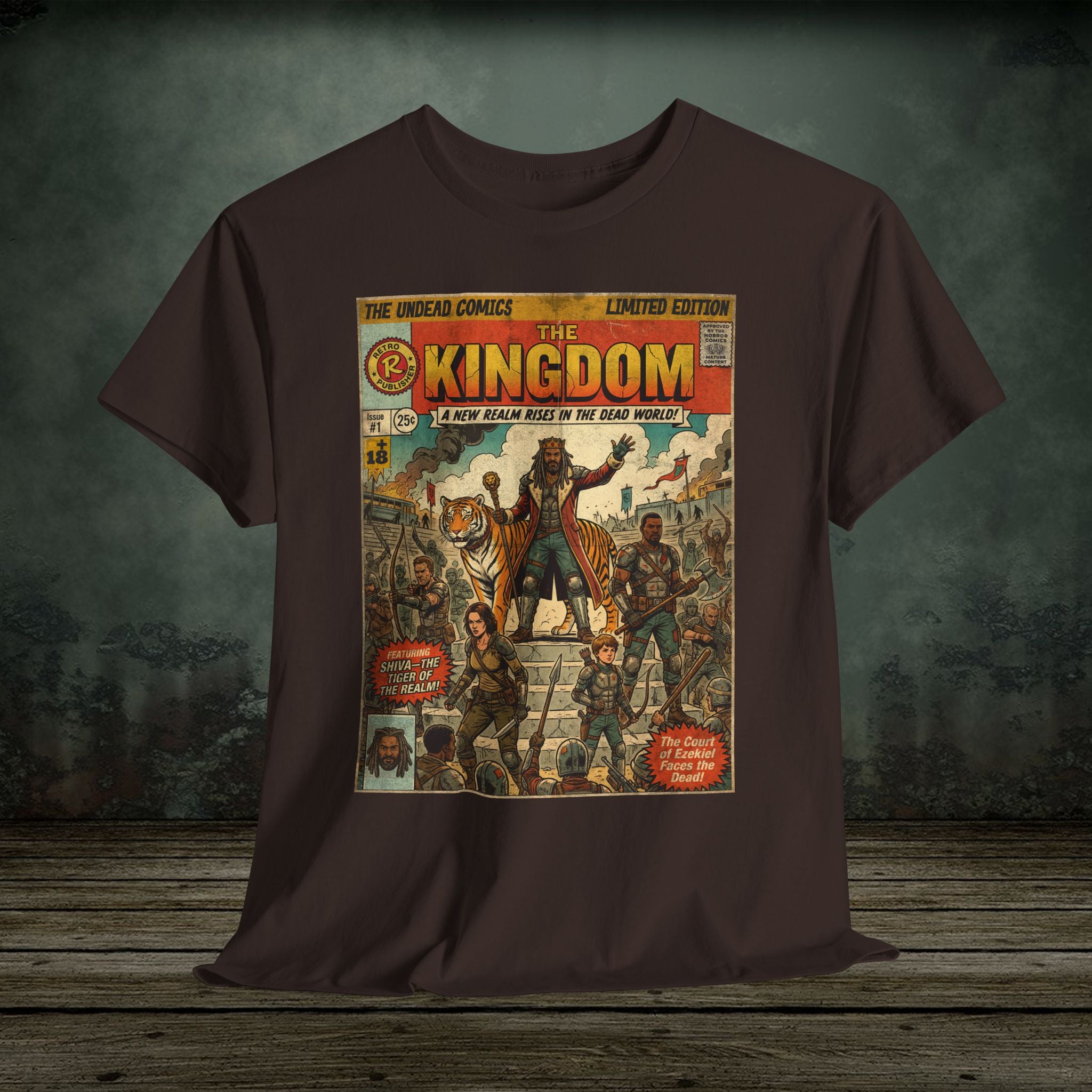 Retro Walking Dead TV Series Comic Art T-Shirt by SukiPrime