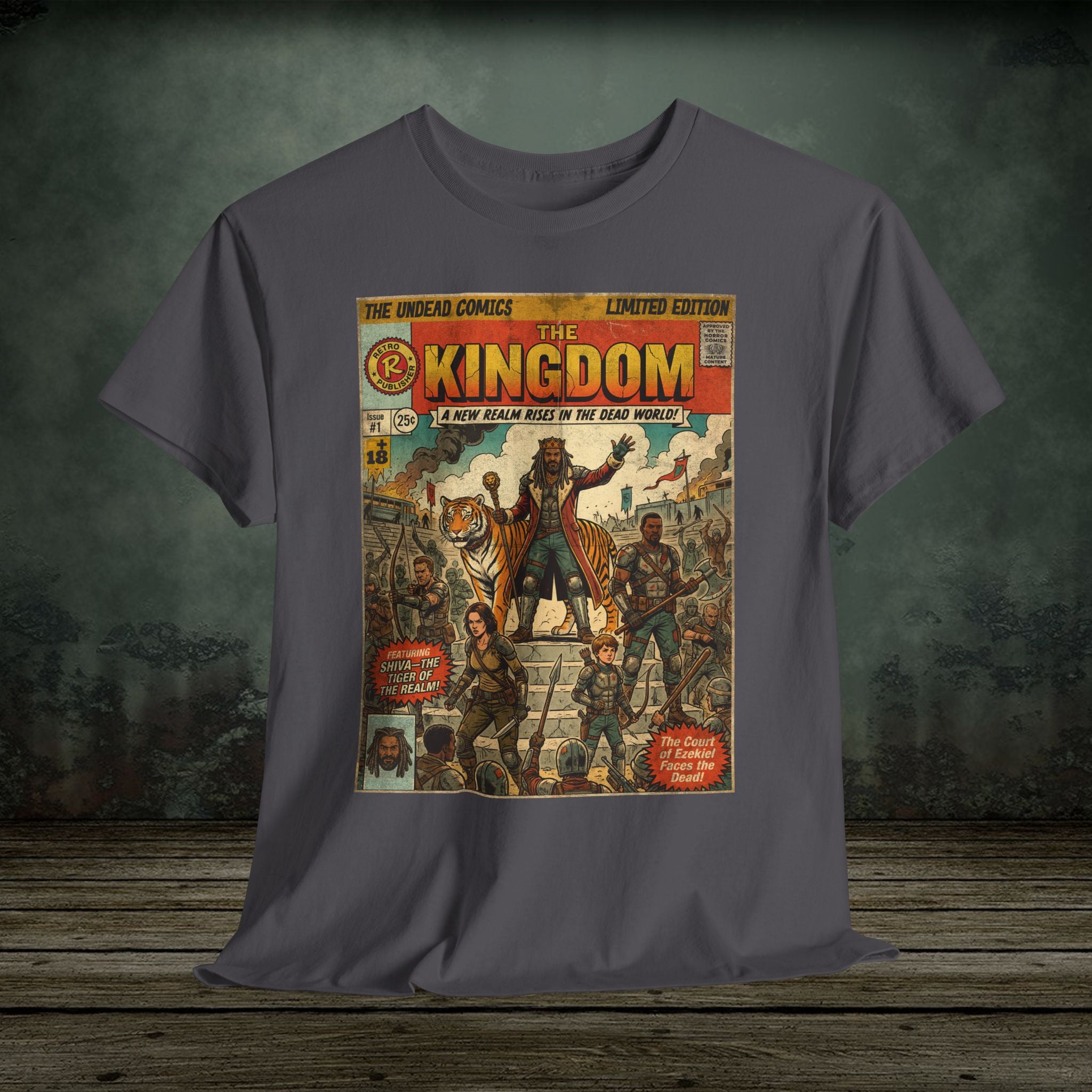 Retro Walking Dead TV Series Comic Art T-Shirt by SukiPrime