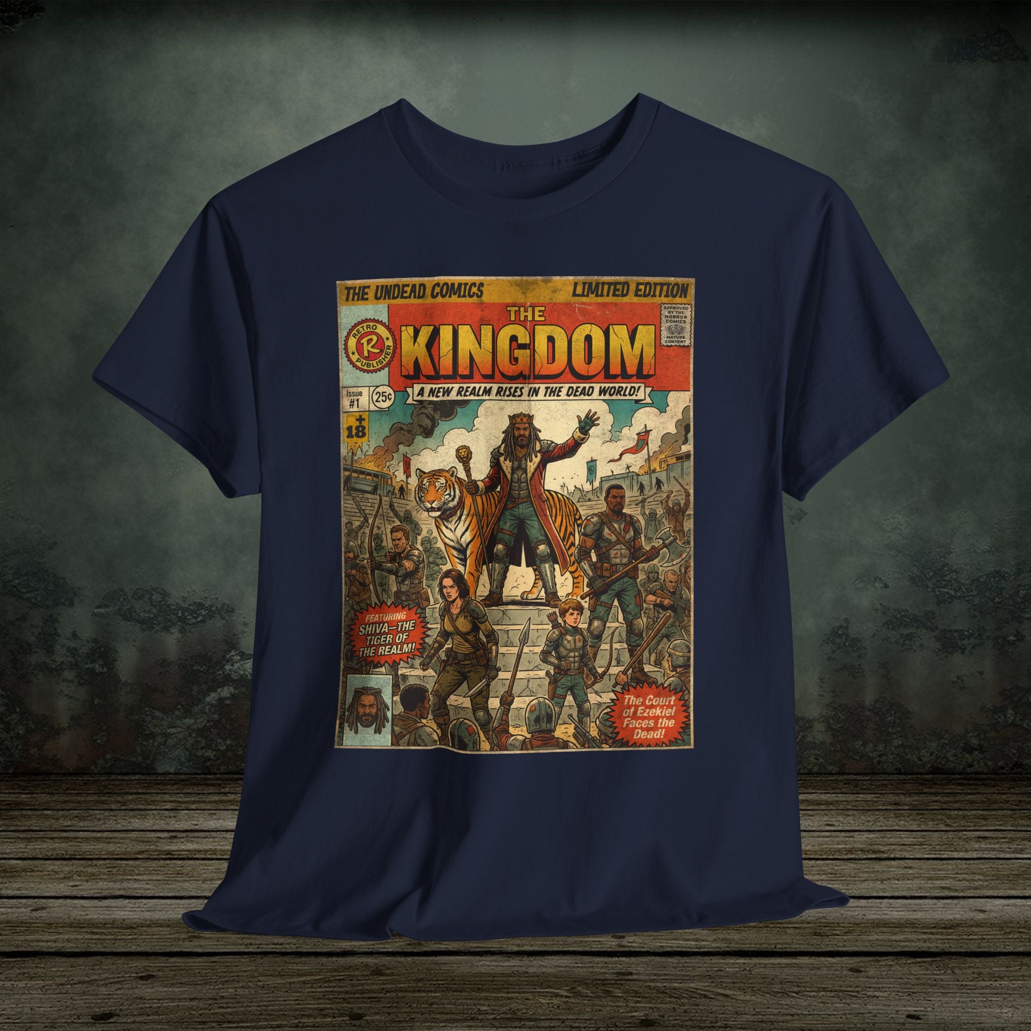 Retro Walking Dead TV Series Comic Art T-Shirt by SukiPrime