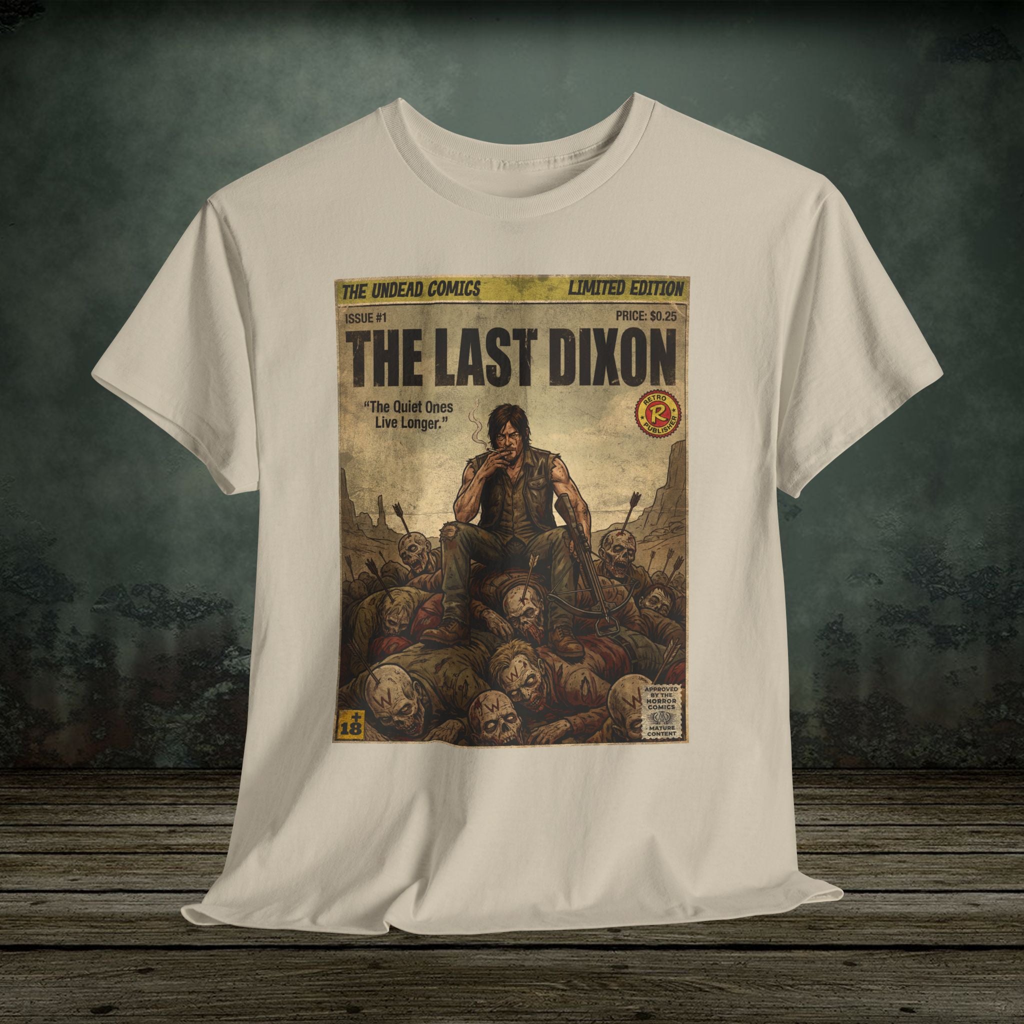 Retro Walking Dead TV Series Comic Art T-Shirt by SukiPrime