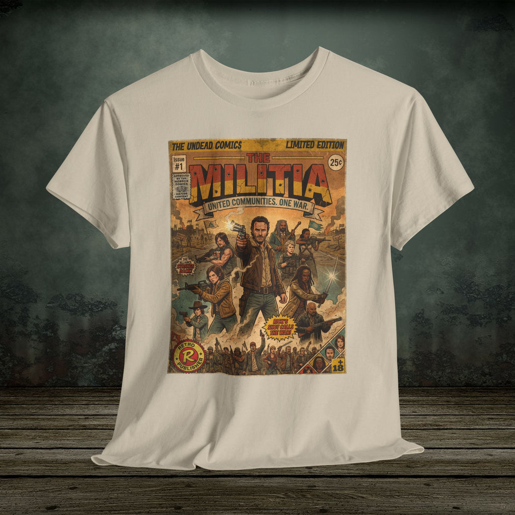 Retro Walking Dead TV Series Comic Art T-Shirt by SukiPrime