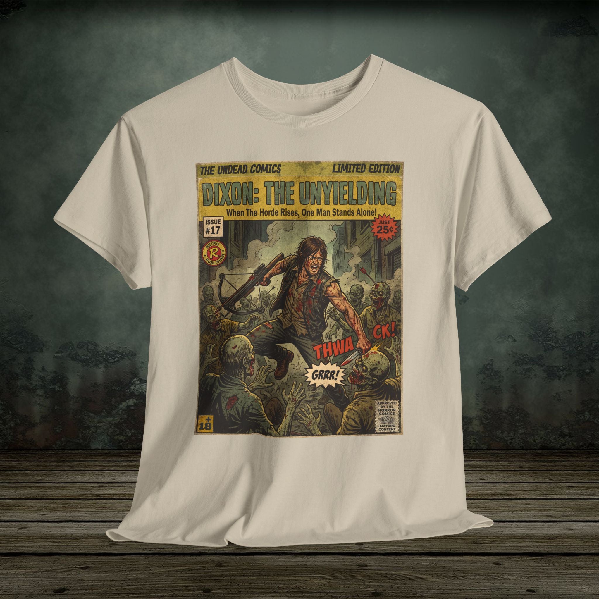 Retro Walking Dead TV Series Comic Art T-Shirt by SukiPrime