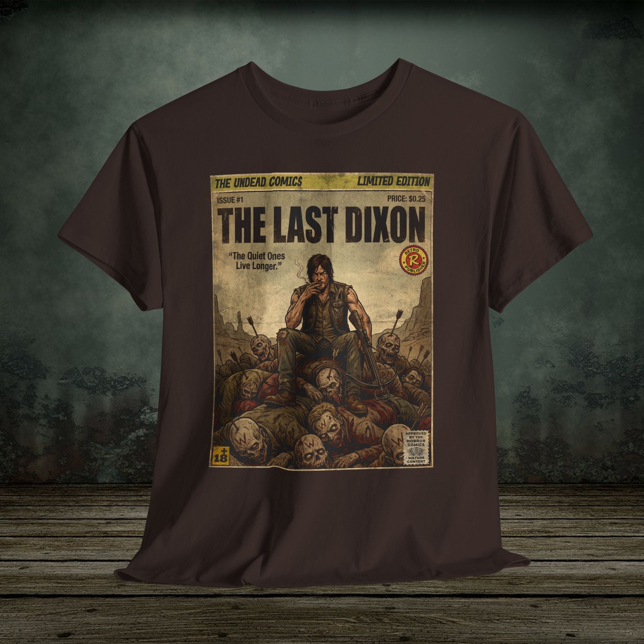 Retro Walking Dead TV Series Comic Art T-Shirt by SukiPrime