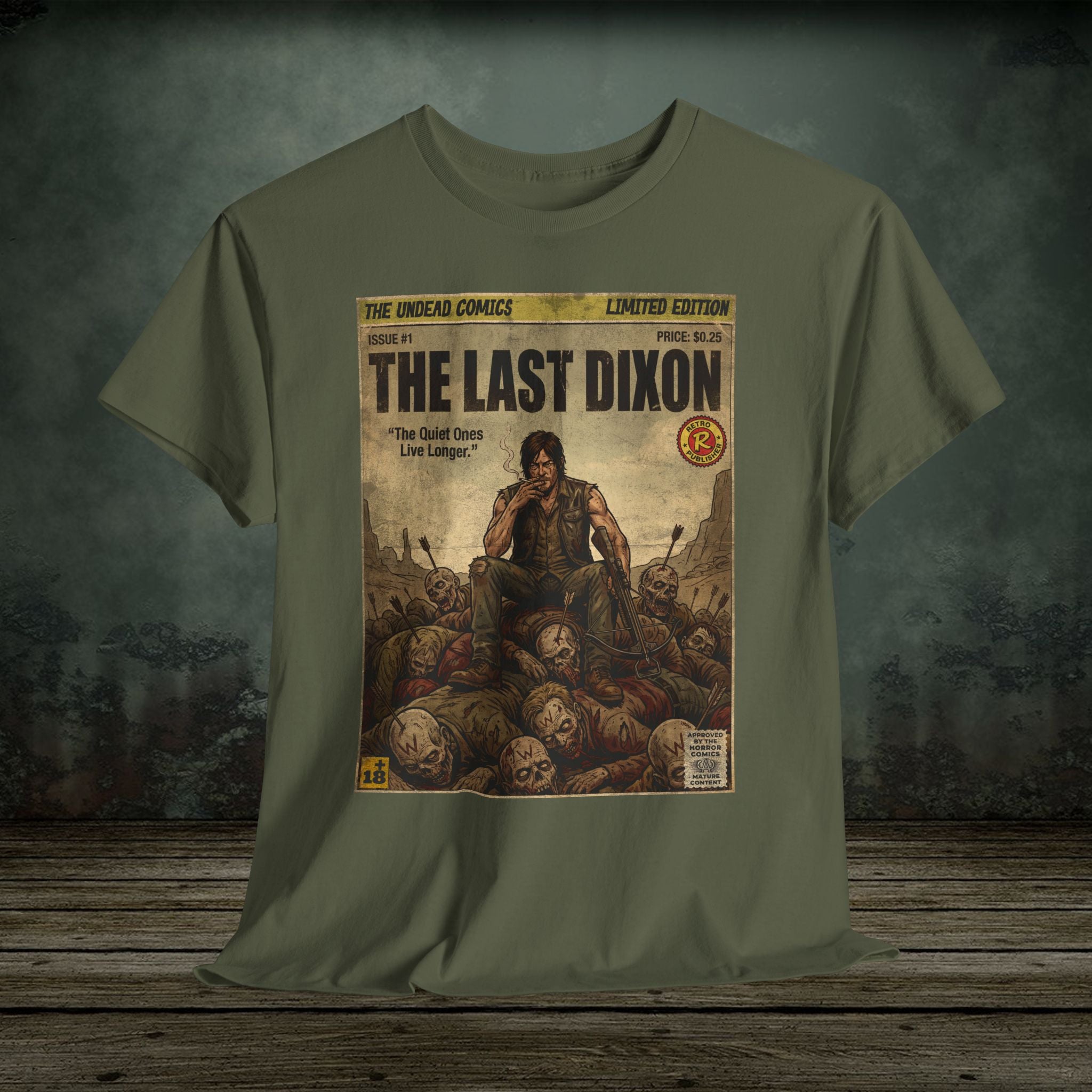 Retro Walking Dead TV Series Comic Art T-Shirt by SukiPrime