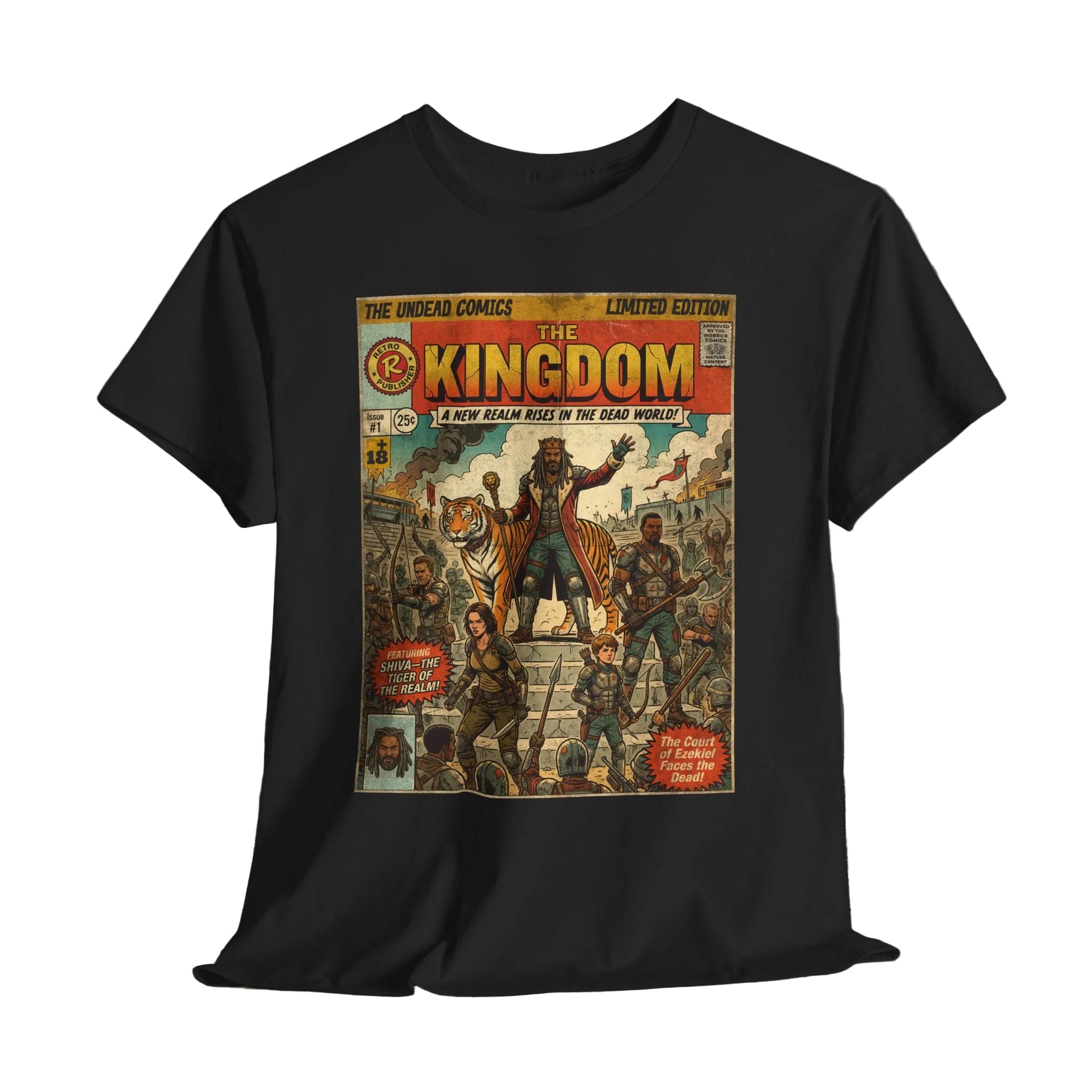 Retro Walking Dead TV Series Comic Art T-Shirt by SukiPrime
