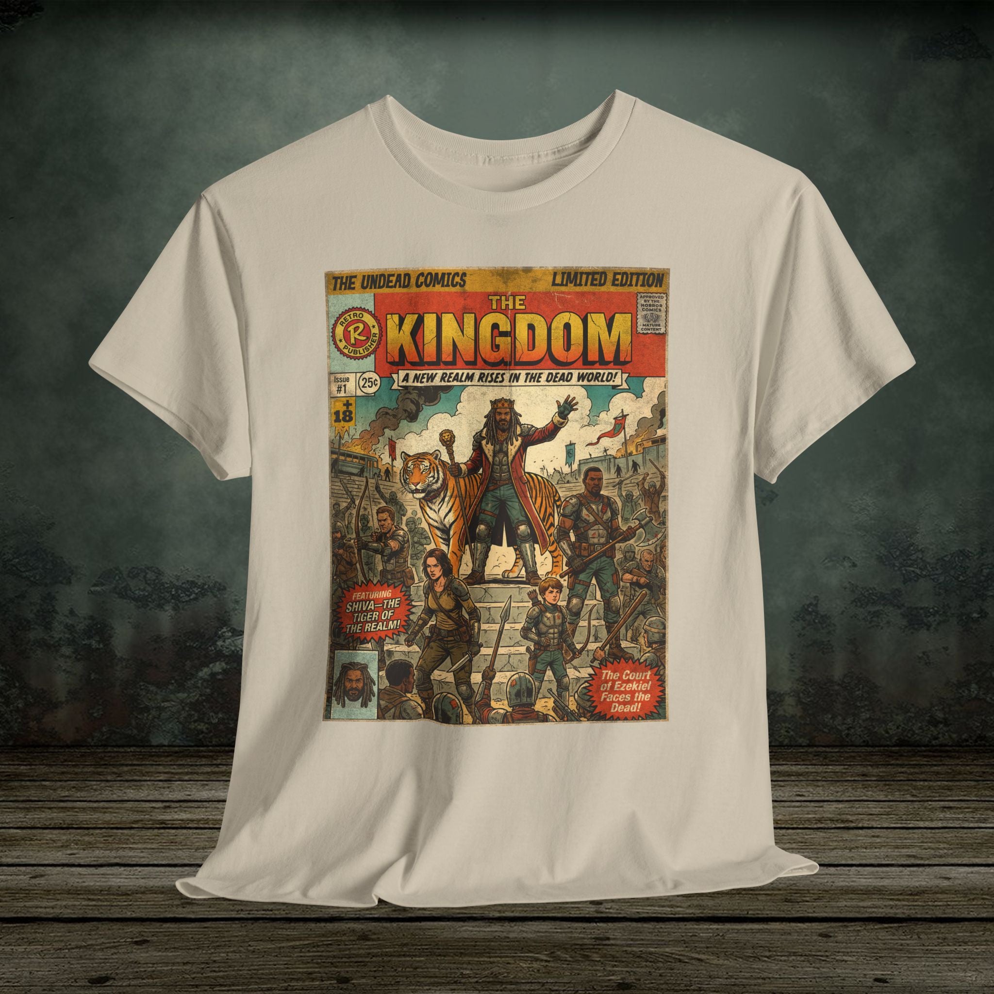 Retro Walking Dead TV Series Comic Art T-Shirt by SukiPrime