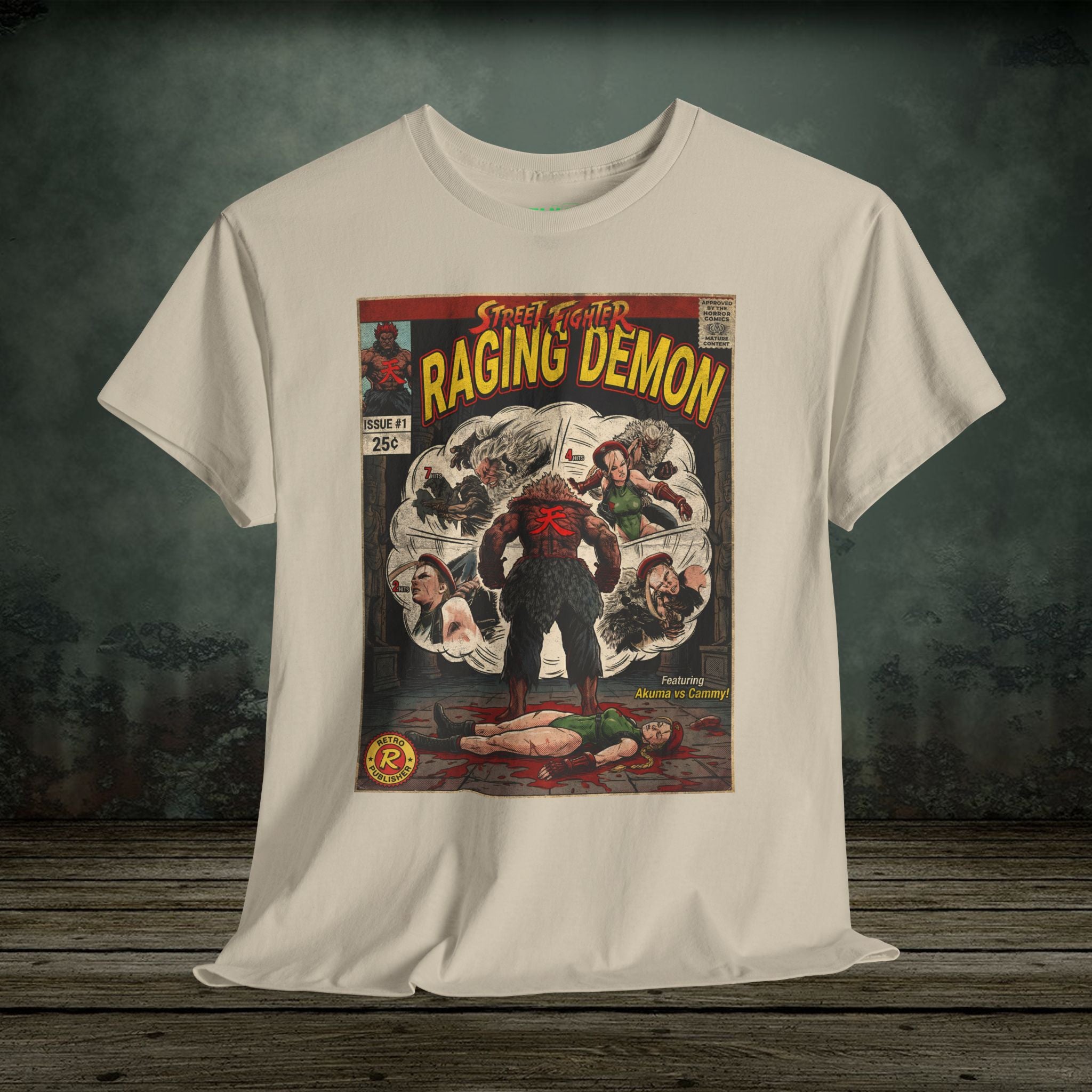 Retro and vintage gaming t-shirts inspired by classic arcade, fighting, survival horror, shooter, and action games. Premium cotton tees at SukiPrime.
