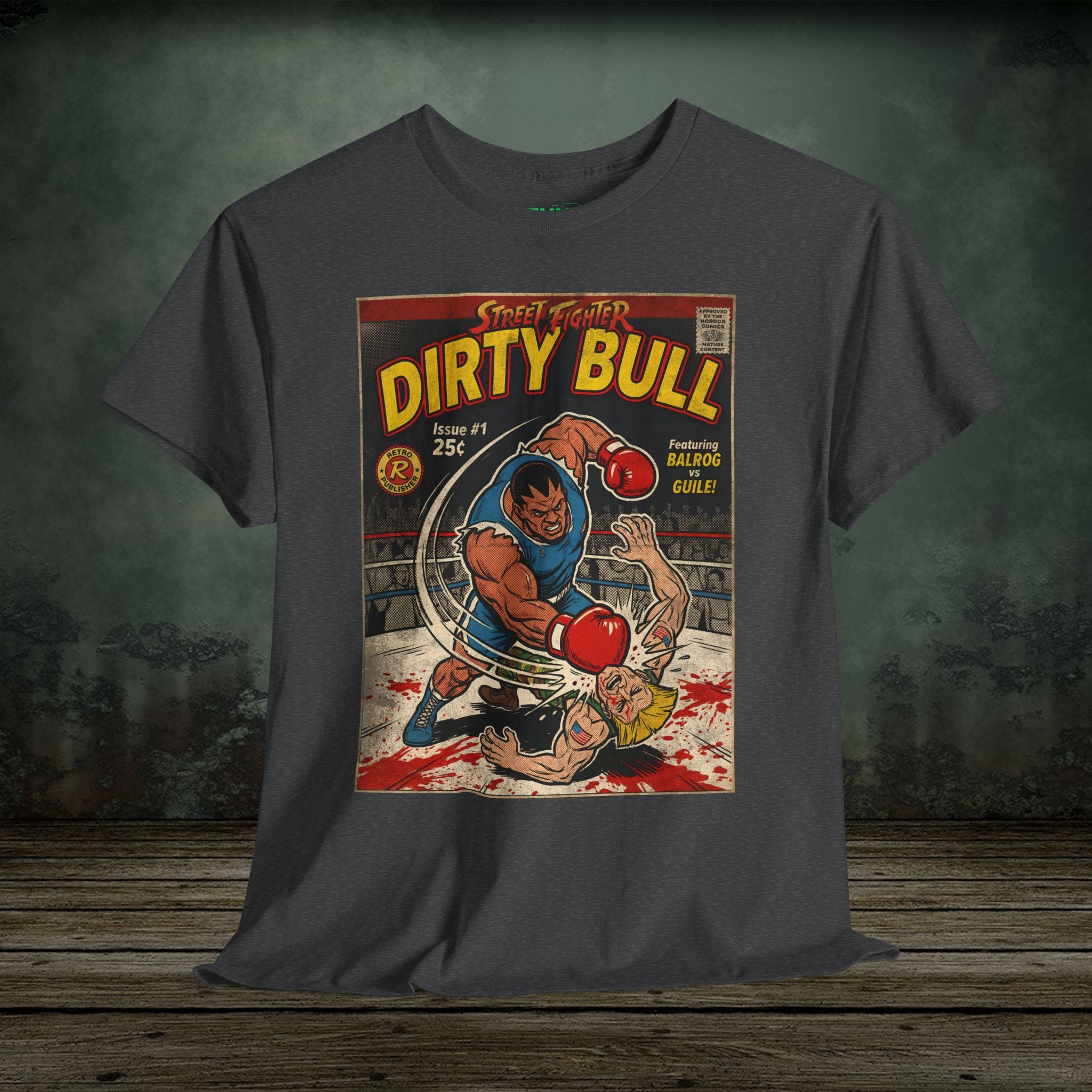 Retro and vintage gaming t-shirts inspired by classic arcade, fighting, survival horror, shooter, and action games. Premium cotton tees at SukiPrime.