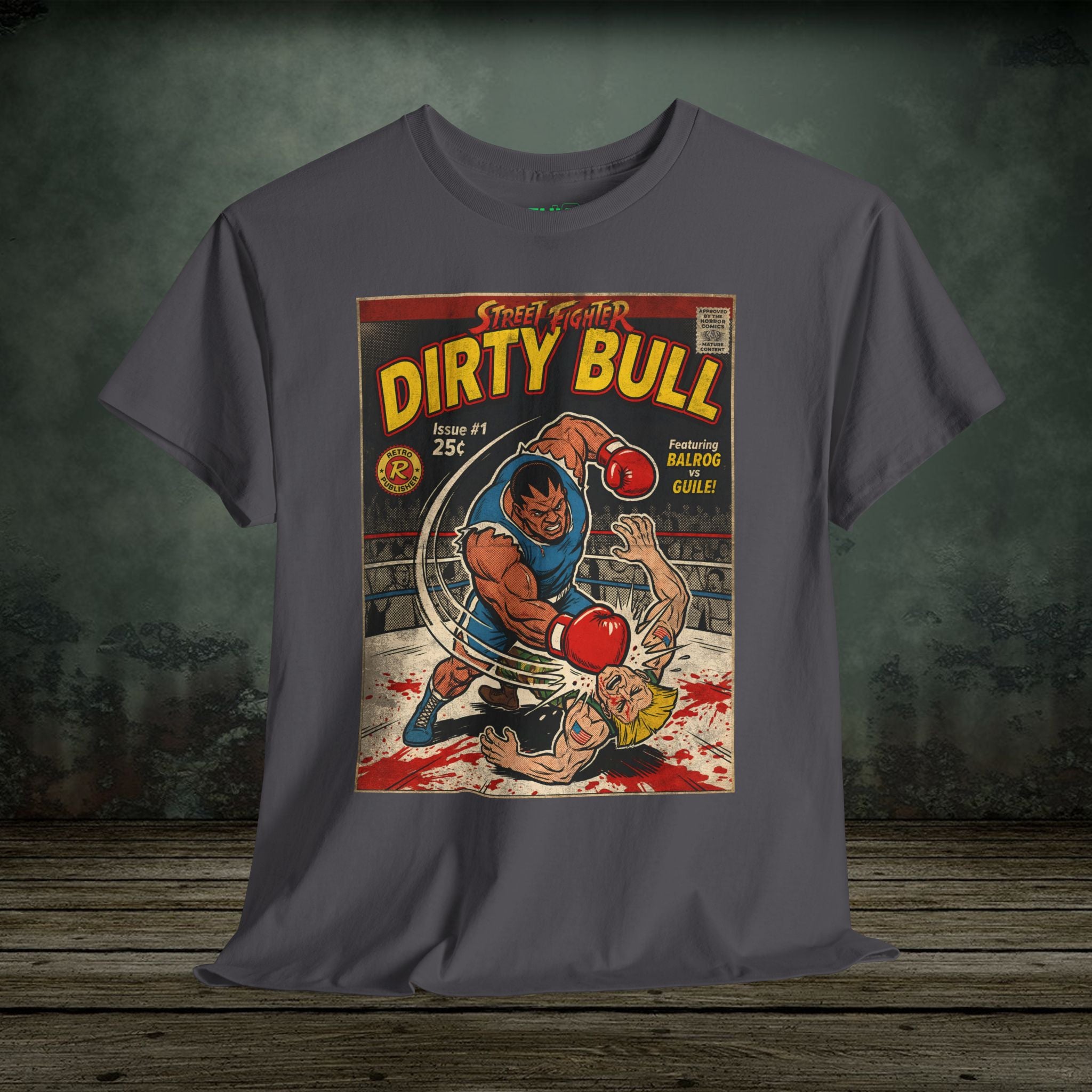 Retro and vintage gaming t-shirts inspired by classic arcade, fighting, survival horror, shooter, and action games. Premium cotton tees at SukiPrime.