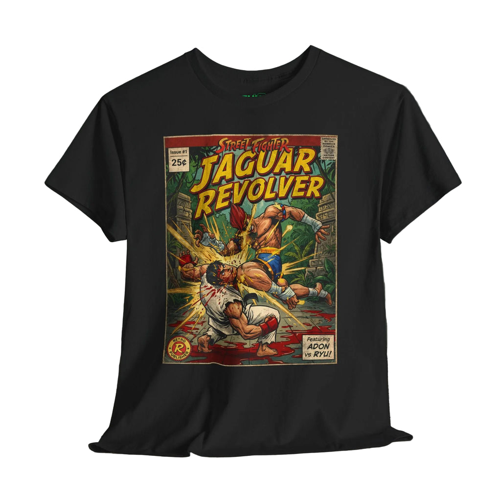 Retro and vintage gaming t-shirts inspired by classic arcade, fighting, survival horror, shooter, and action games. Premium cotton tees at SukiPrime.