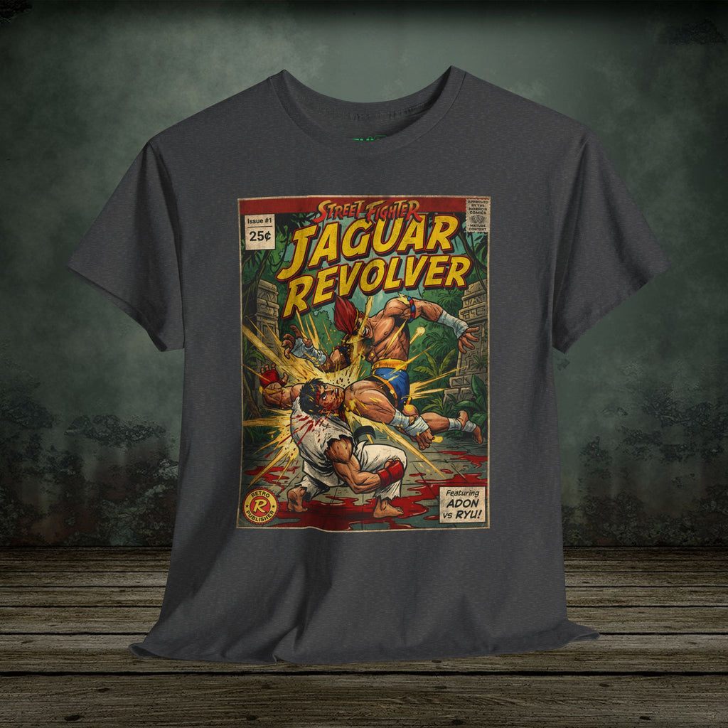 Retro and vintage gaming t-shirts inspired by classic arcade, fighting, survival horror, shooter, and action games. Premium cotton tees at SukiPrime.
